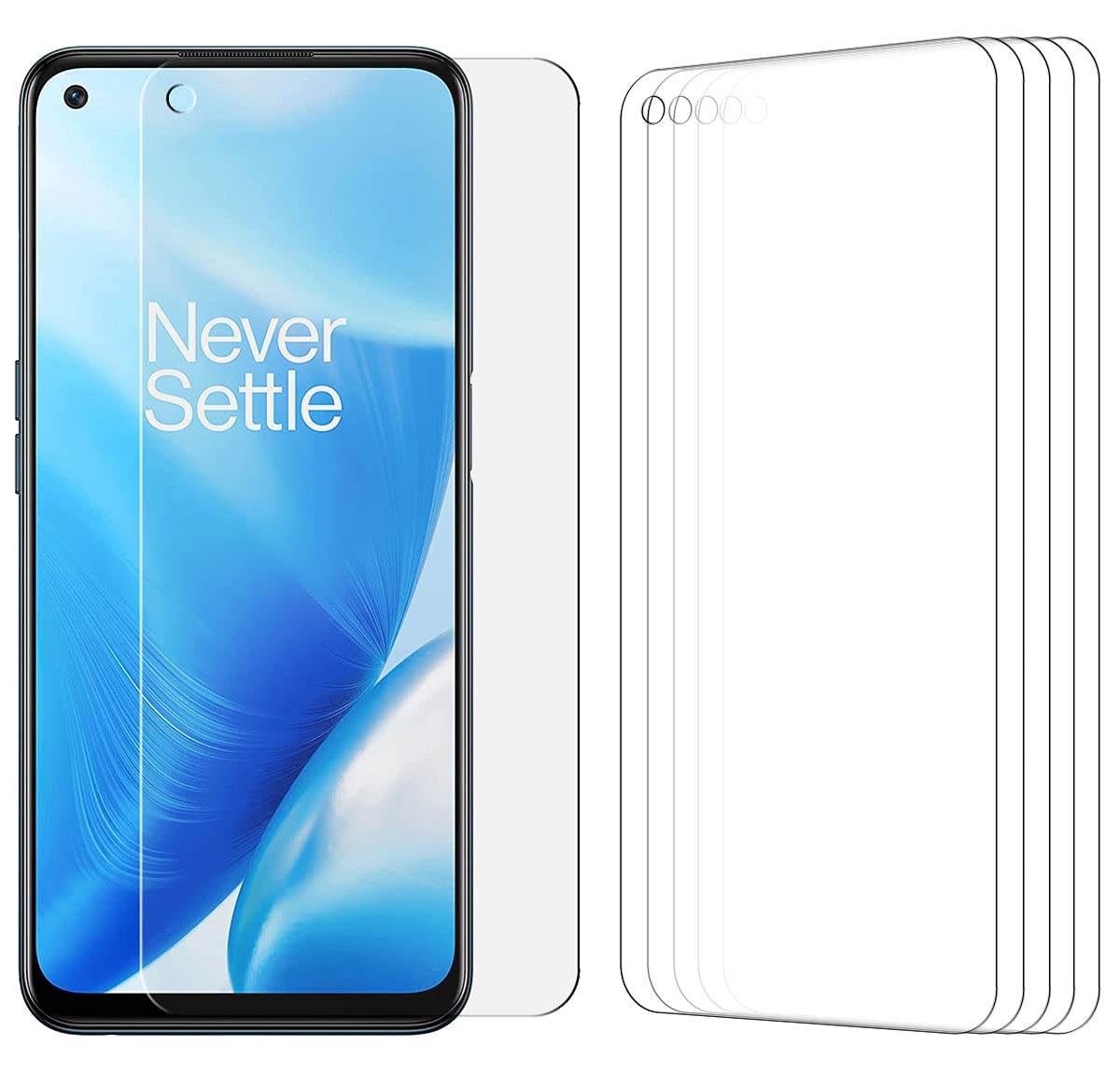 [5 Pack] Tonvizern Compatible for OnePlus Nord N200 5G High Definition Screen Protector Film [Not Glass]