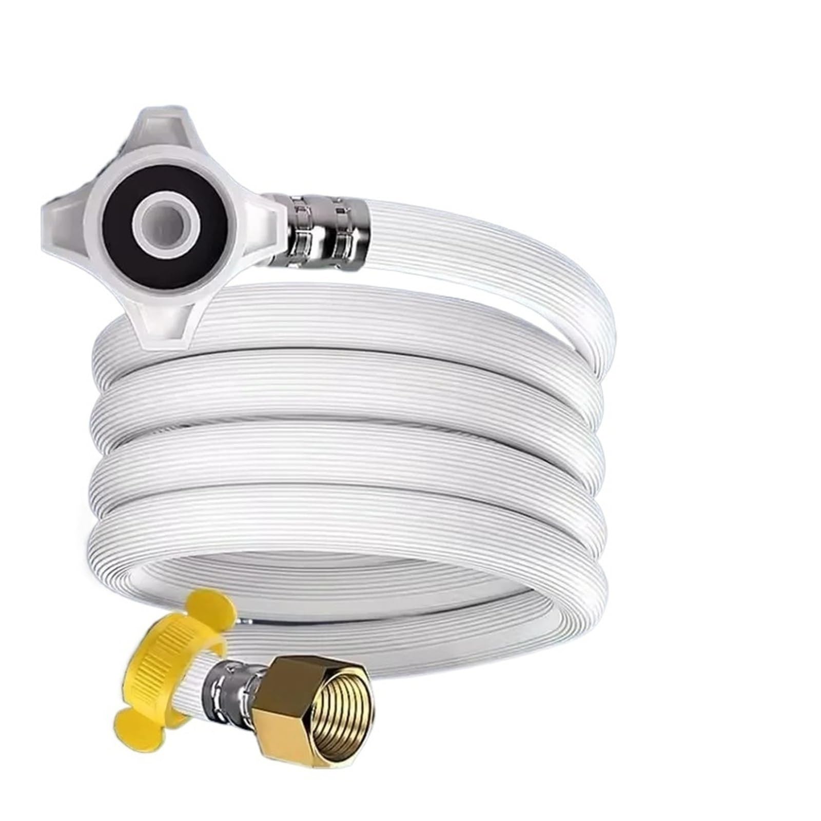 Thicken 80-500cm G1/2-G3/4 Inch PVC Washing Laundry Machine Flexible Hose Water Inlet Plumbing Explosion-Proof Pipe(200cm)