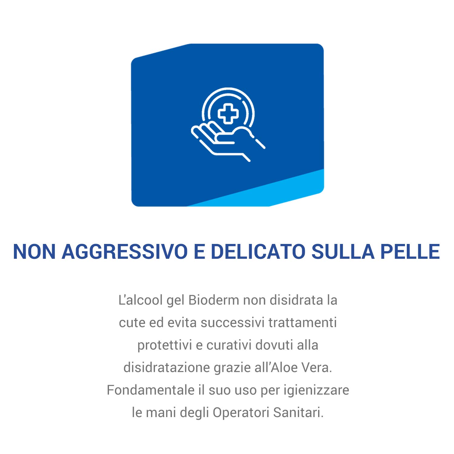 Bioderm Alcool Gel Igienizzante Mani 500 ml - Soluzione Alcolica con Aloe Vera