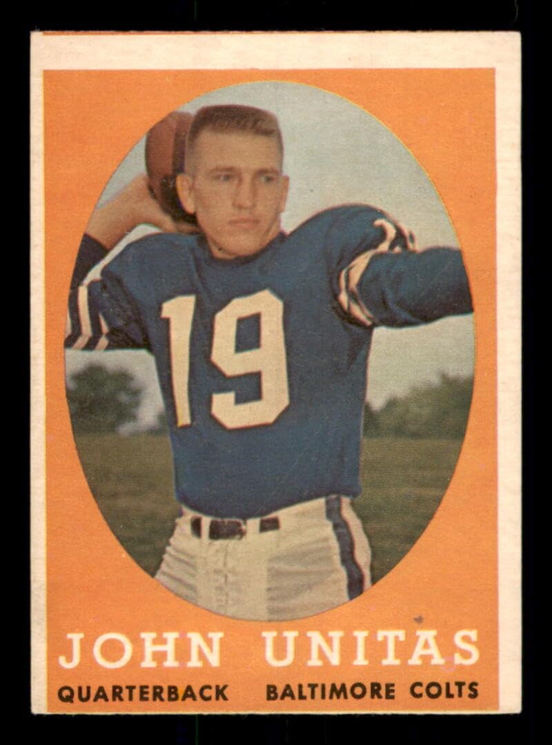 Football Trading Card 1958 Topps #22 Johnny Unitas UER G/VG Good/Very Good Colts