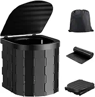 Vaso Sanitário Portátil para Acampamento, Vaso Sanitário Portátil para Adultos, Vaso Sanitário Portátil para Adultos, Sanita Portátil para Acampamento, com 20 Sacos de Limpeza e Bolsas de Arrumação