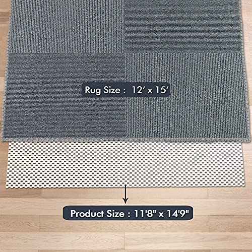 Tjwodo Non Slip Area Rug Pads Non Skid Rug Gripper 12X15 Feet Extra Thick Pad Anti-Slip Carpet Rug Mats For Hardwood Surface Floors, Keep Rugs Safe And In Place (12 X 15 Ft) #TOP7