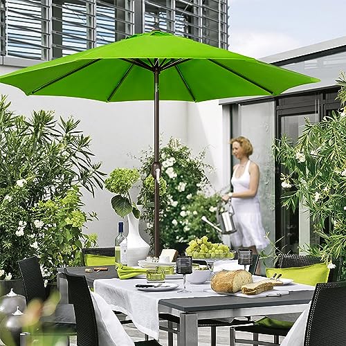 blissun 939 outdoor patio umbrella outdoor table umbrella yard umbrella market umbrella with 8 sturdy ribs push button tilt and crank