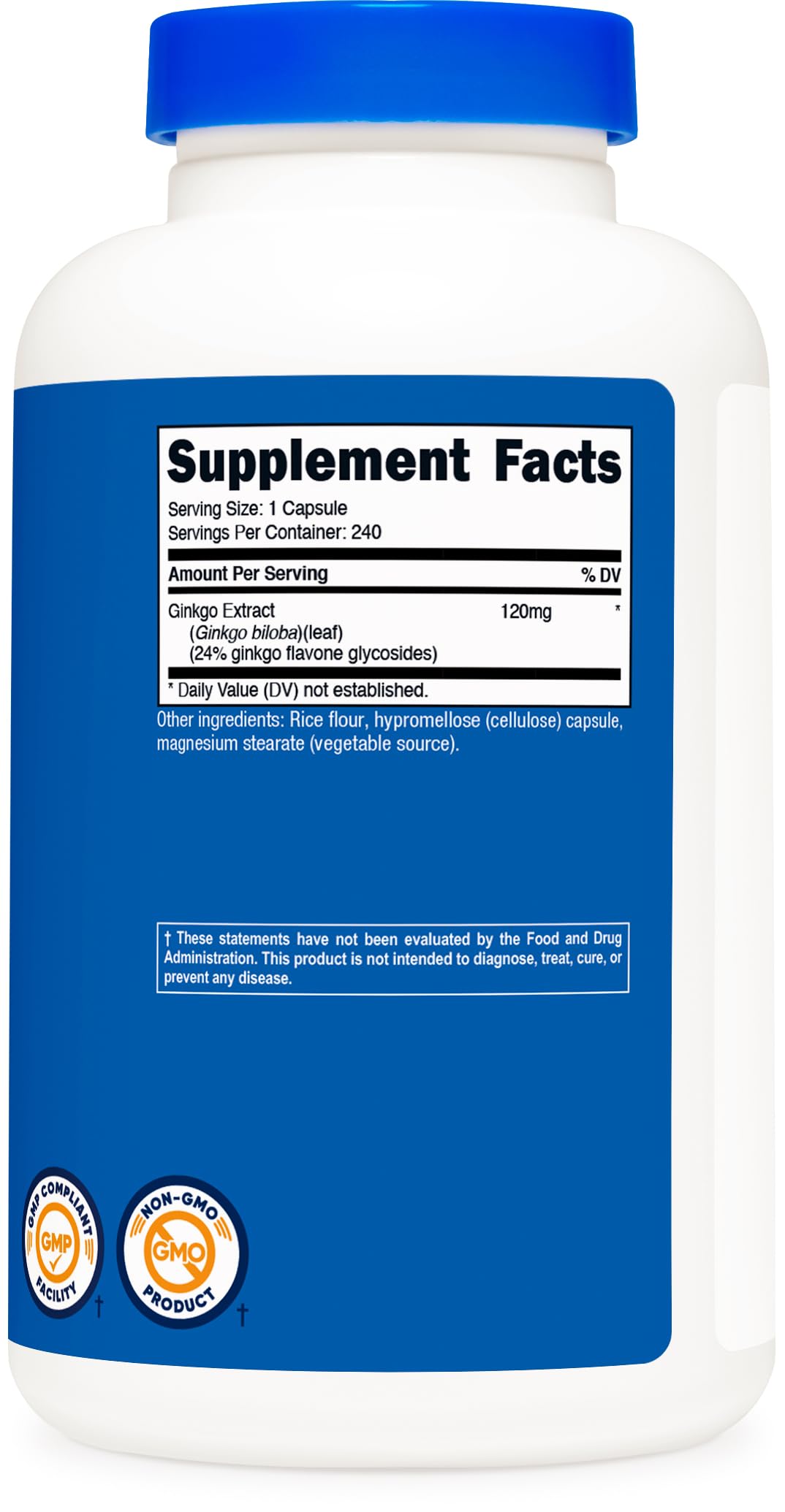 Nutricost Ginkgo Biloba 120mg, 240 Capsules, Extra Strength, Gluten Free — Amazon image 5