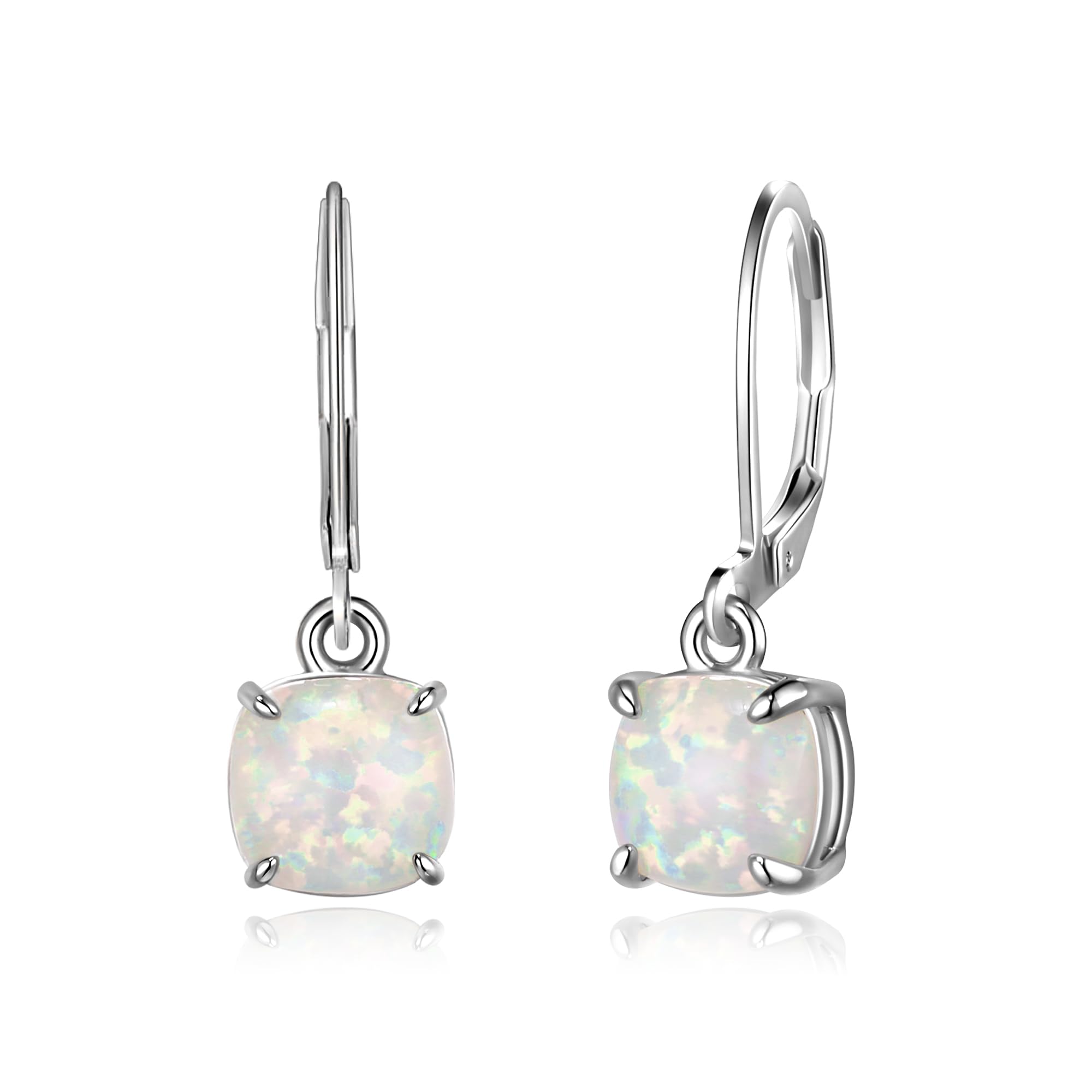 EVER FAITH Orecchini Pendenti A Goccia Con Opale E Zirconia Cubica, Bianchi Tonalità Oro, Ipoallergenici, Regalo Per Lei