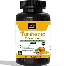 Comfort Organic Turmeric Curcumin Capsules for Joint Pain Relief & Immune Support| Natural Anti-Inflammatory & Antioxidant Supplement| Ayurvedic Herbal Capsules| Boosts Mobility & Overall Wellness