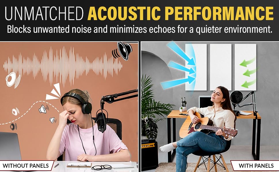 Soundsulate Paneles Acústicos para Pared Cubiertos de Tela, (24" x 48" x 1") - Hecho en USA (Blanco - 224) miniatura 4