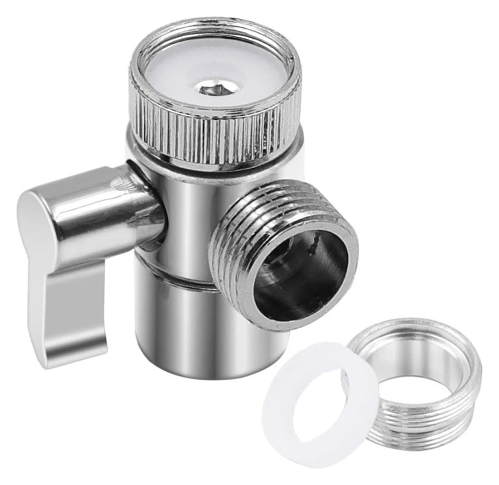 Lqrctry Zinc Alloy Alloy And Plastic 3-Way Faucet Diverter