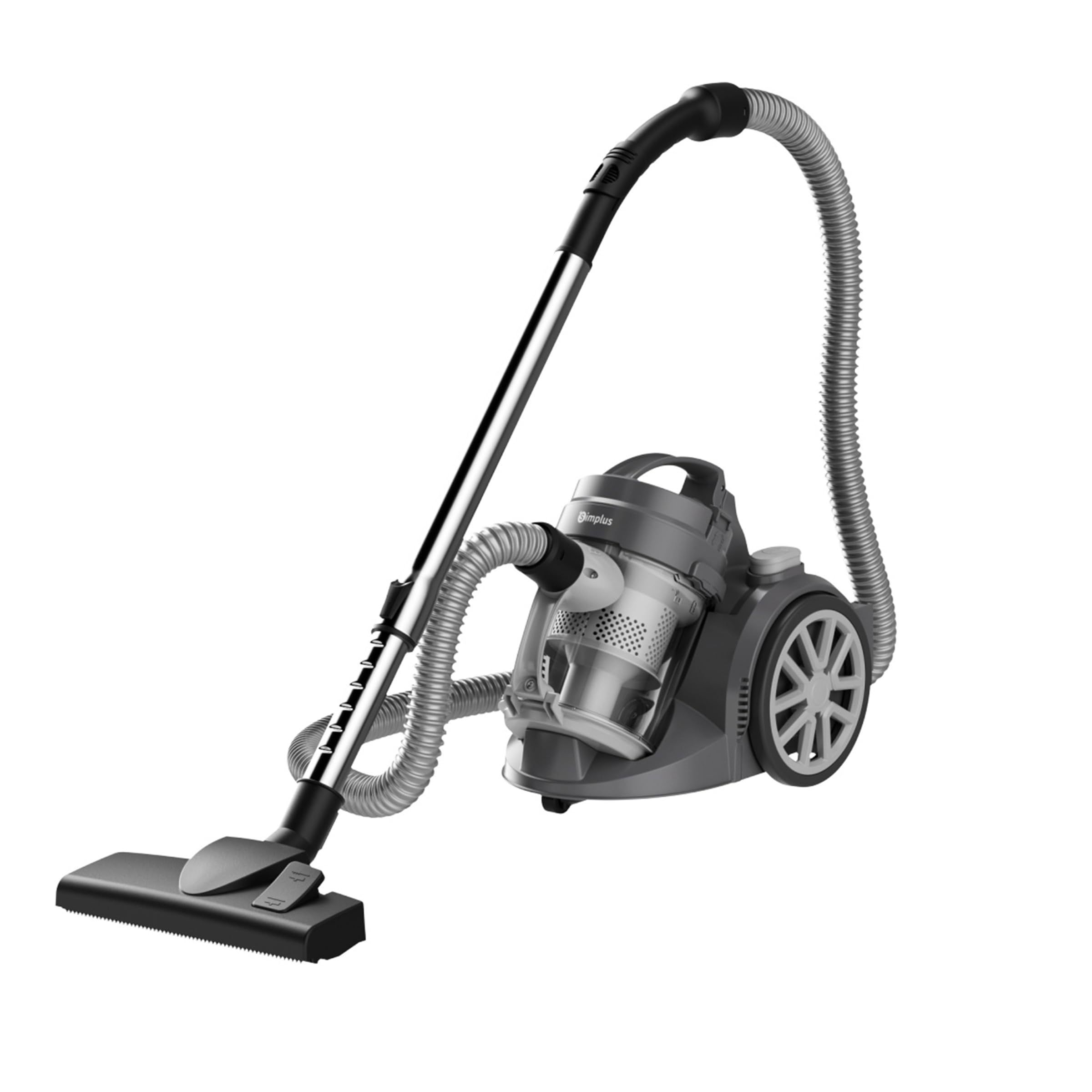 SIMPLUS Aspirateur sans Sac 1200W 2L, 28kPa, Filtre HEPA F9 | Aspirateur traîneau puissant 1200W, 28kPa, avec bac 2L, Filtration 5 couches HEPA F9. Rayon 7.8m, Pour sols et tapis