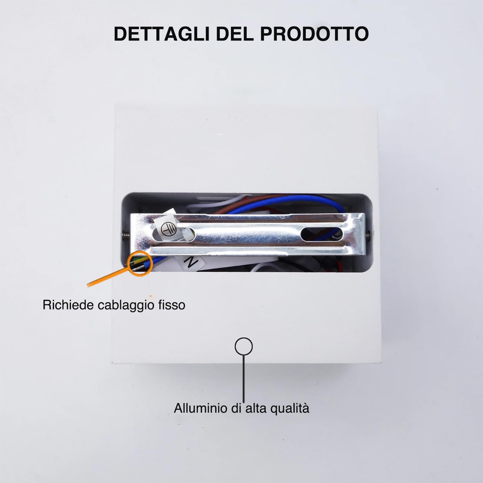 Voltix Set di 2 Applique da Parete LED per Interni, 12W Bianco Naturale, Lampada da Parete Moderna, Illuminazione per Soggiorno, Camera da Letto, Corridoio (Luce Naturale-4000K)