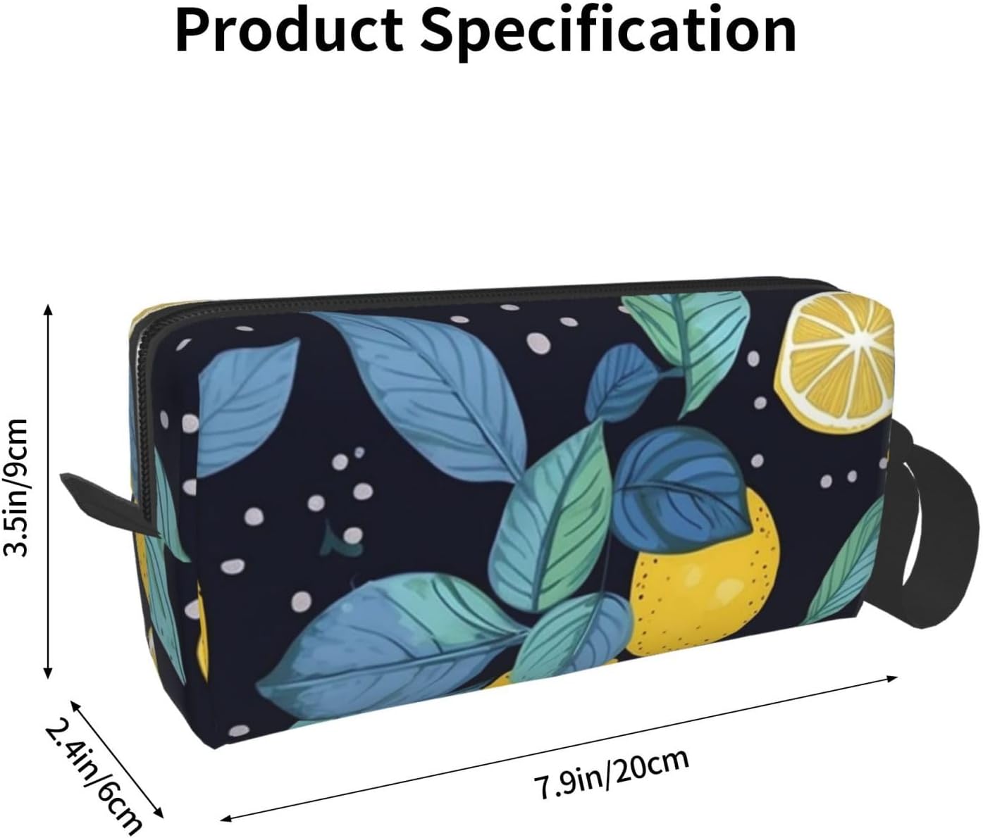 Avocado-Kosmetiktasche Für Paare – Make-up-Box, Federmäppchen, Wasserabweisend, 16,6x10,3x6,5 Cm, Mit Herz-Muster