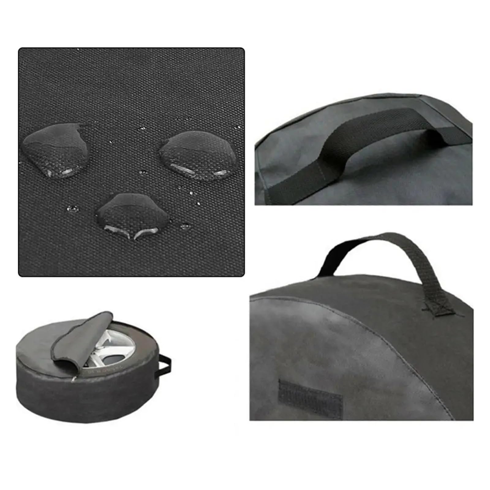 Auto-Ersatzreifenabdeckungen, 2 Stück, Aufbewahrungstasche für Autoreifen, Universal-Auto-Reifenabdeckung, Ersatzreifen-Radtasche, Reifenersatzaufbewahrung, Tragetasche, tragbare Radschützer