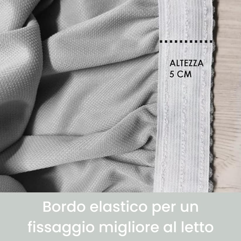 INTRECCI Copri Testata Letto Singolo, Copritestiera Letto, Copertura Testiera, Elasticizzata, Morbida, Copri Spalliera, Effetto Liscio, Facile da Installare e Pulire. Modello: Eddie, Bordeaux