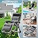 ABORON Upgrade Zero Gravity Chair/Armrest Mat,Premium Outdoor Lawn Folding Lounge Chairs,Sturdy Adjustable Reclining Patio Chairs with Removable Seating Cushion,Headrest & Tray