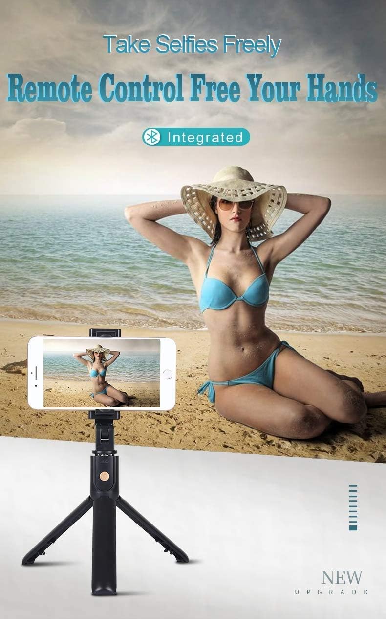 Black Friday - 70% OFF Selfie Stick Tripod with Removable Wireless Bluetooth Remote Shutter Compatible,Mini Pocket Selfie Stick for iPhone 11/XR/X/8/8P/7/7P/6s/6 Samsung Galaxy S9/8/7 Note 9/8/7 Nubia