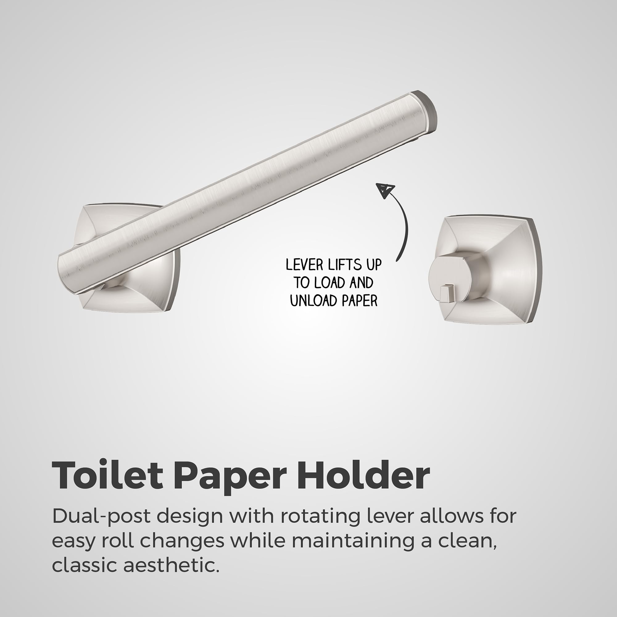 Pfister Vaneri Wall-Mounted Toilet Paper Holder, Brushed Nickel BPHVRI0GS — Amazon image 5