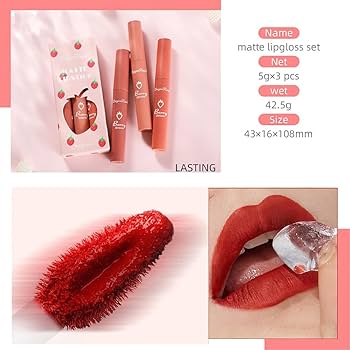 Amazon | 口紅3本セット、口紅セット、ベルベットマットリップ