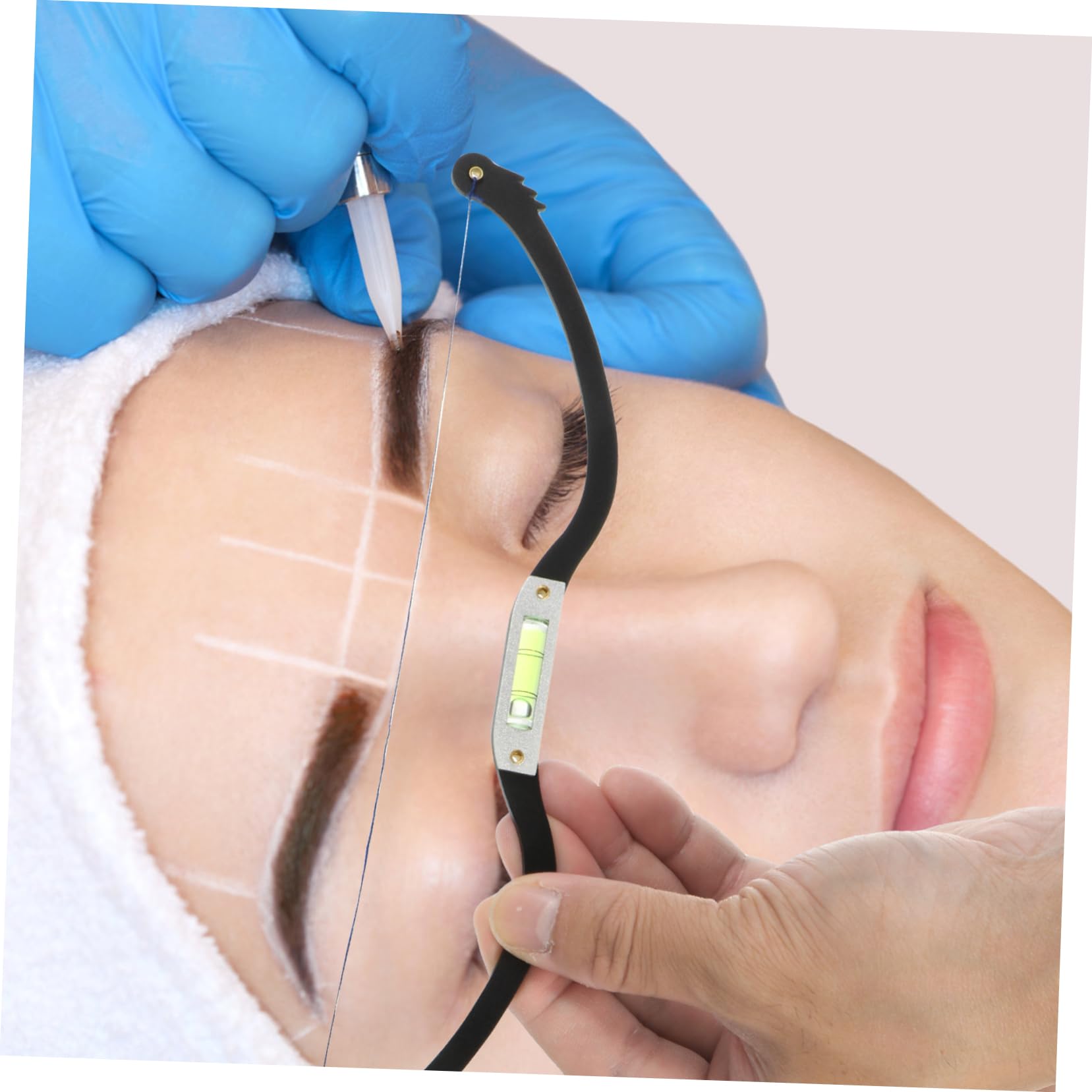 Healvian 2pezzi Kit Per Modellare Sopracciglia Con Righello Di Posizionamento e Strumento Di Misurazione Per Cosmetici e Disegno Sopraccigliare Accessorio Preciso Per Sopracciglia