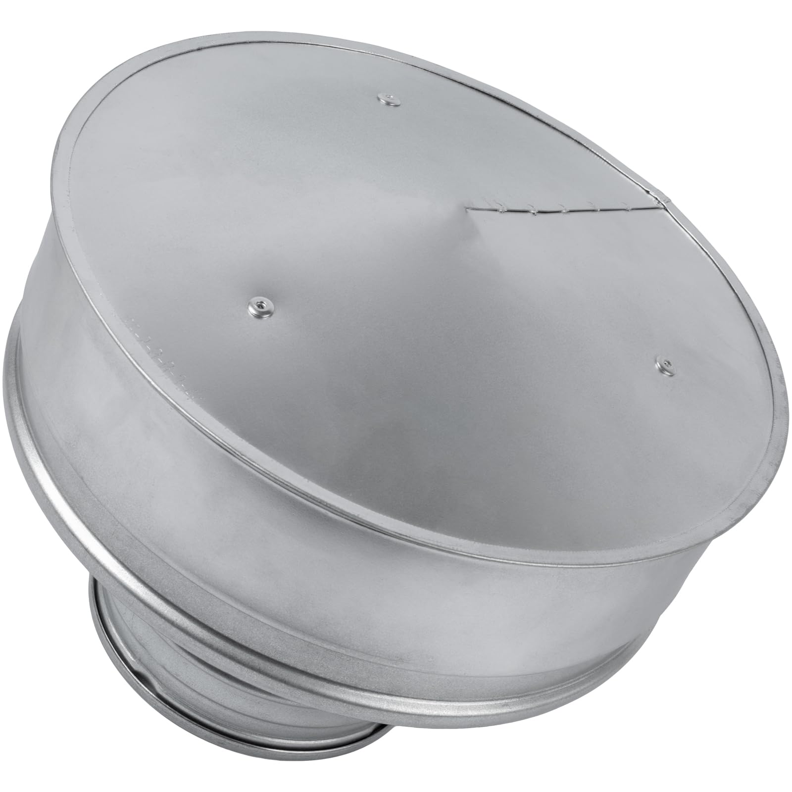 Vent Systems Tappo di sfiato rotondo da 125 mm, in acciaio zincato, con protezione antivento, resistente alle intemperie, per tubi di scarico, stufa, camino, uso esterno