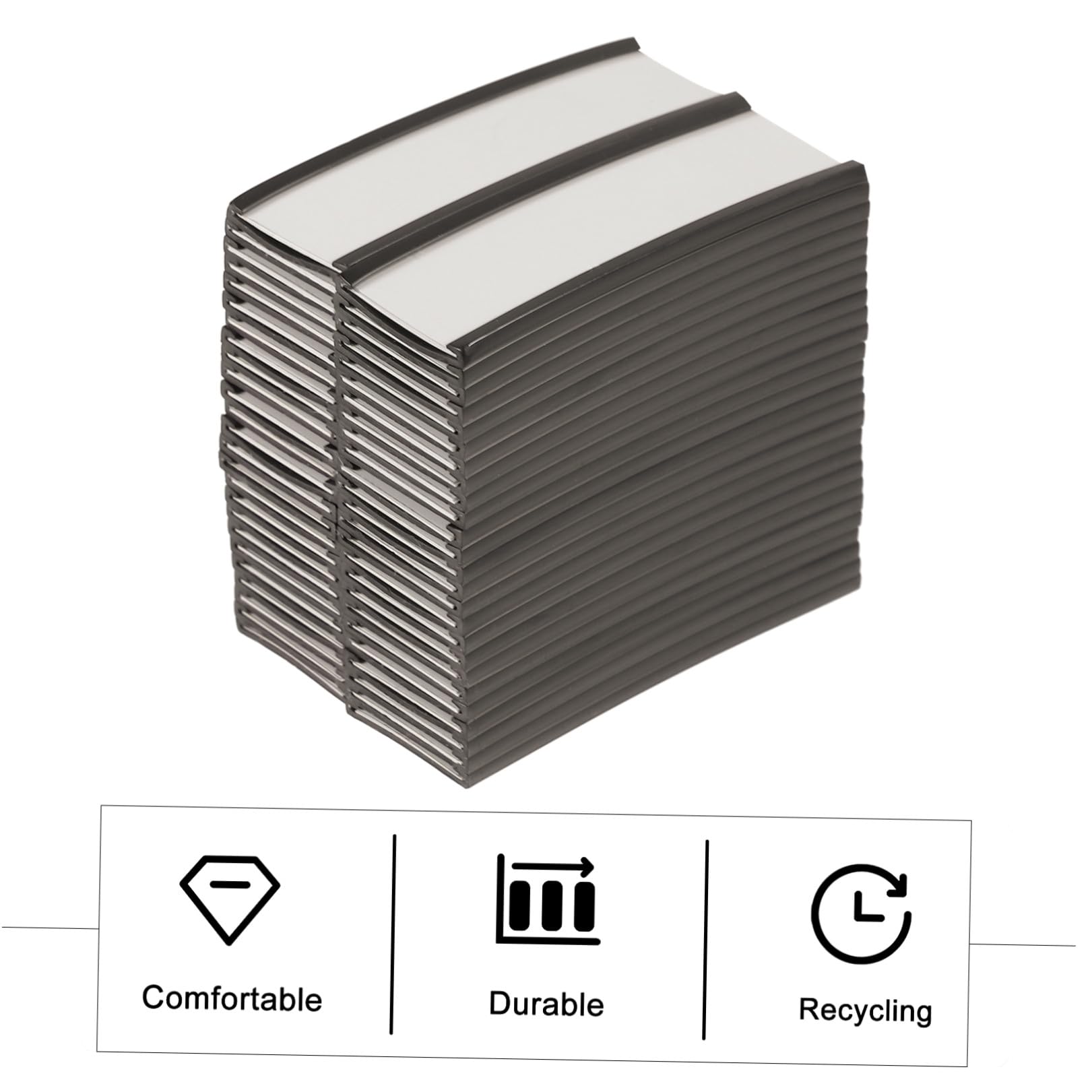 ABOOFAN Clip Magnetica Porta Etichette 50 Pezzi Facile da Installare in Gomma e Carta per Scaffali e Prezzi Design Semplice e Pratico per Ufficio e Magazzino