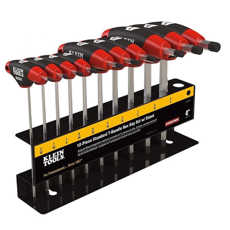Kit de Chaves Allen com Cabo em T, Tamanhos SAE, Lâminas de 10,2 cm, KLEIN TOOLS JTH410E, 10 peças