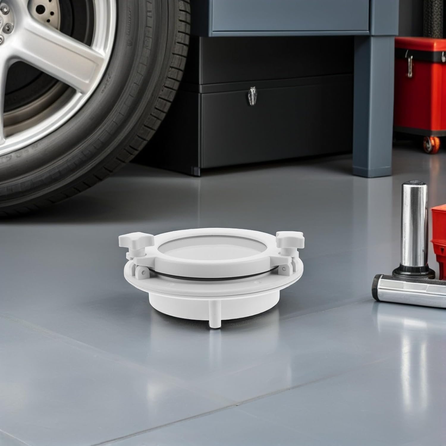 BESTonZON Boat Porthole Window Round Opening 8.45" White Small (215mm) for Yacht Marine Vessel and Rv Cabin Replacement Accessory