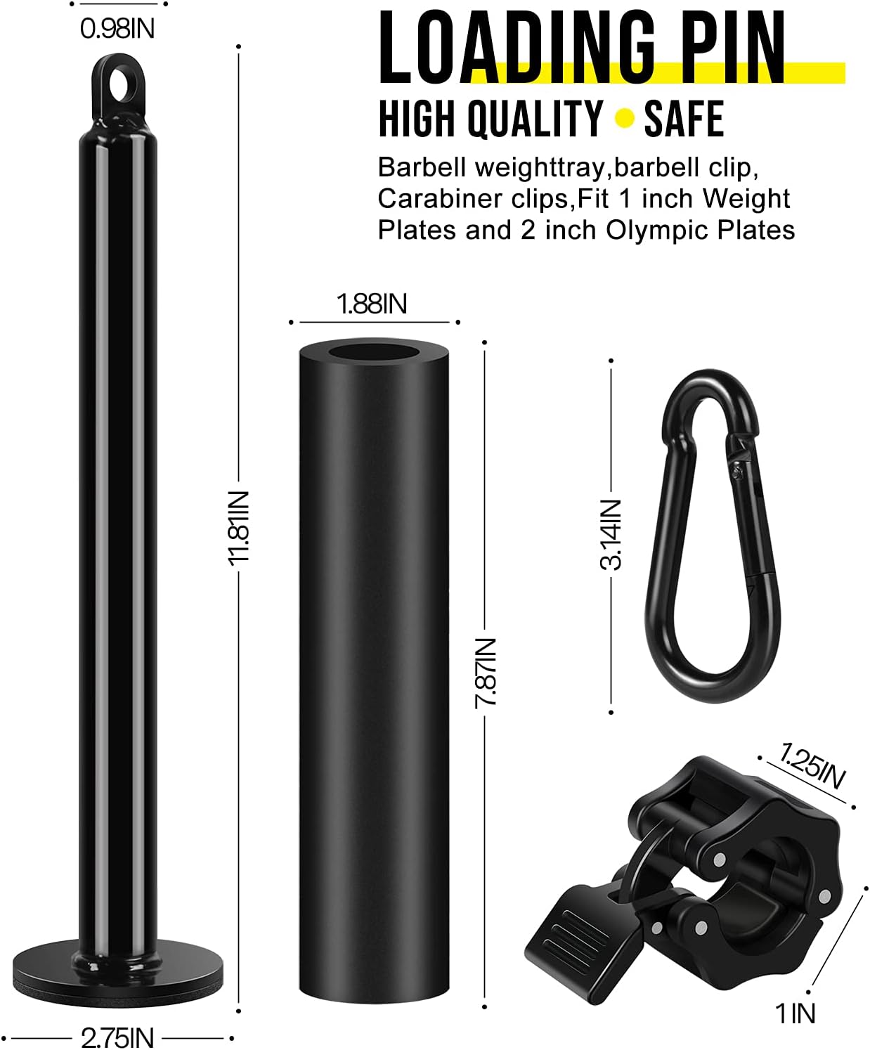 RENRANRING Fitness LAT and Lift Pulley System Gym - Upgraded LAT Pull Down Cable Machine Attachments, Loading Pin, Handle and Tricep Rope, for Biceps Curl, Forearm, Triceps Exercise Gym Equipment : Sports & Outdoors