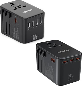 EPICKA TA-105 Pro Black and TA-105 Max Black Universal Travel Adapter
