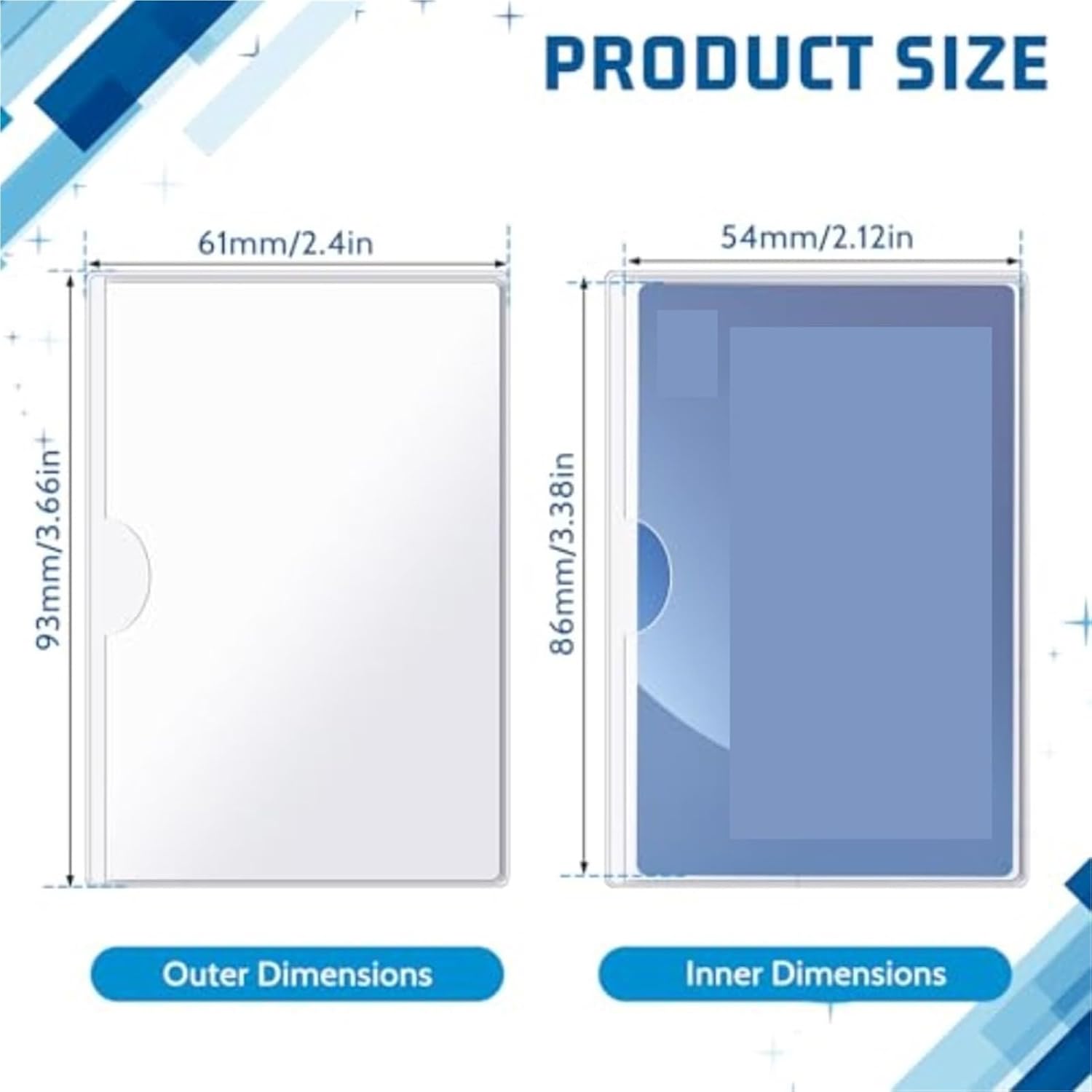 Social Security Card Protector 12 Pack Social Security Card Protector Clear Medicare Sleeves Waterproof Credit Plastic