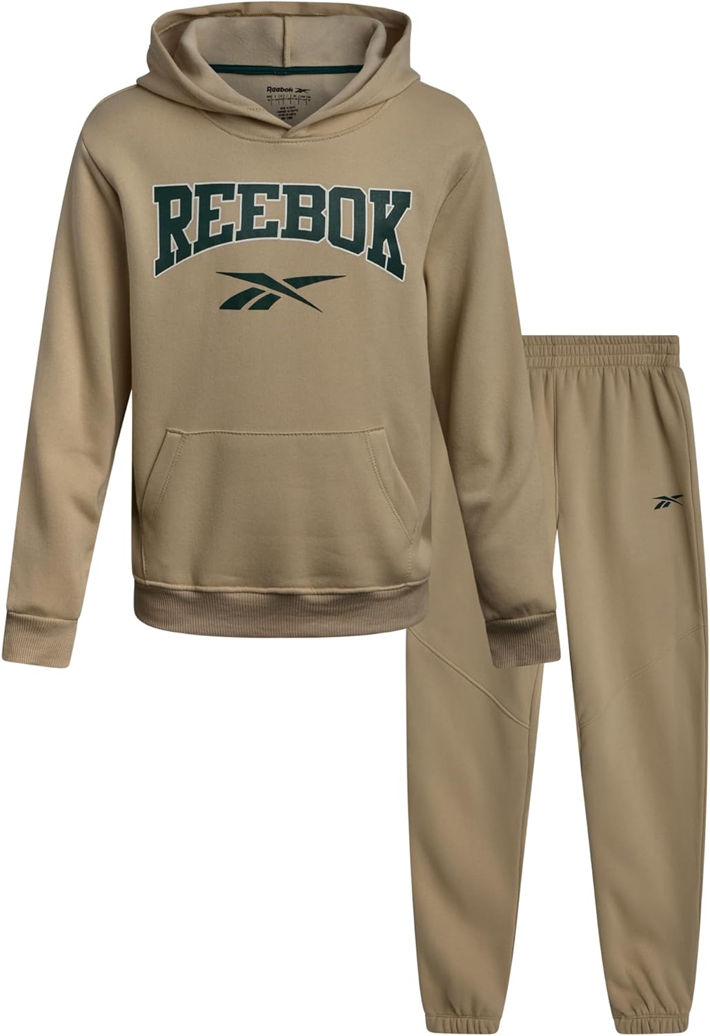 Reebok Boys Sweatsuit Set - 2 Piece Soft Fleece Pullover Hoodie Sweatshirt and Matching Jogger Sweatpants for Boys (4-12)