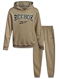 Reebok Boys Sweatsuit Set - 2 Piece Soft Fleece Pullover Hoodie Sweatshirt and Matching Jogger Sweatpants for Boys (4-12)