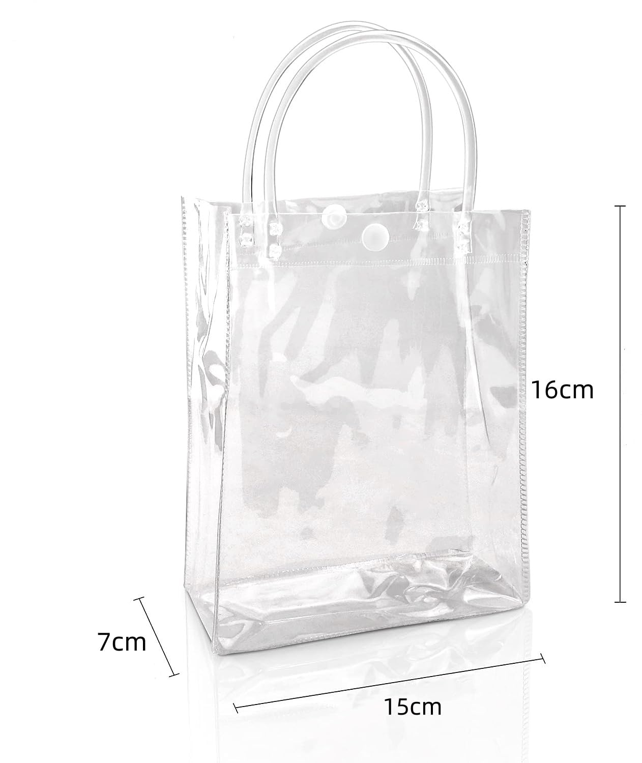 30 Pezzi Di Sacchetti Regalo In Plastica Trasparente In PVC Con Manici Sacchetti Regalo In Plastica~p146709237