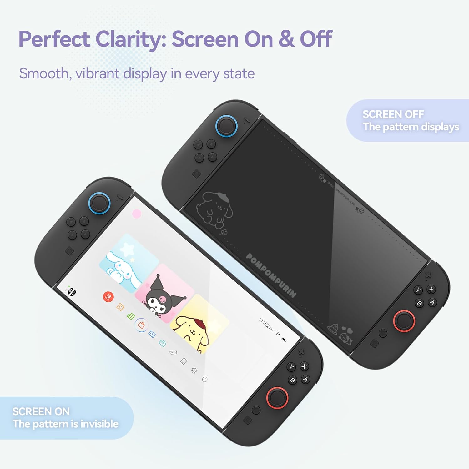Screen Protector compatible with Switch 2, High-Alumina Tempered Glass with Hidden Pattern (Visible When Screen Off) - 9H Hardness Anti-Scratch, Bubble-Free Installation Kit, Ultra HD clear 1 Pack - BDG - Image 2
