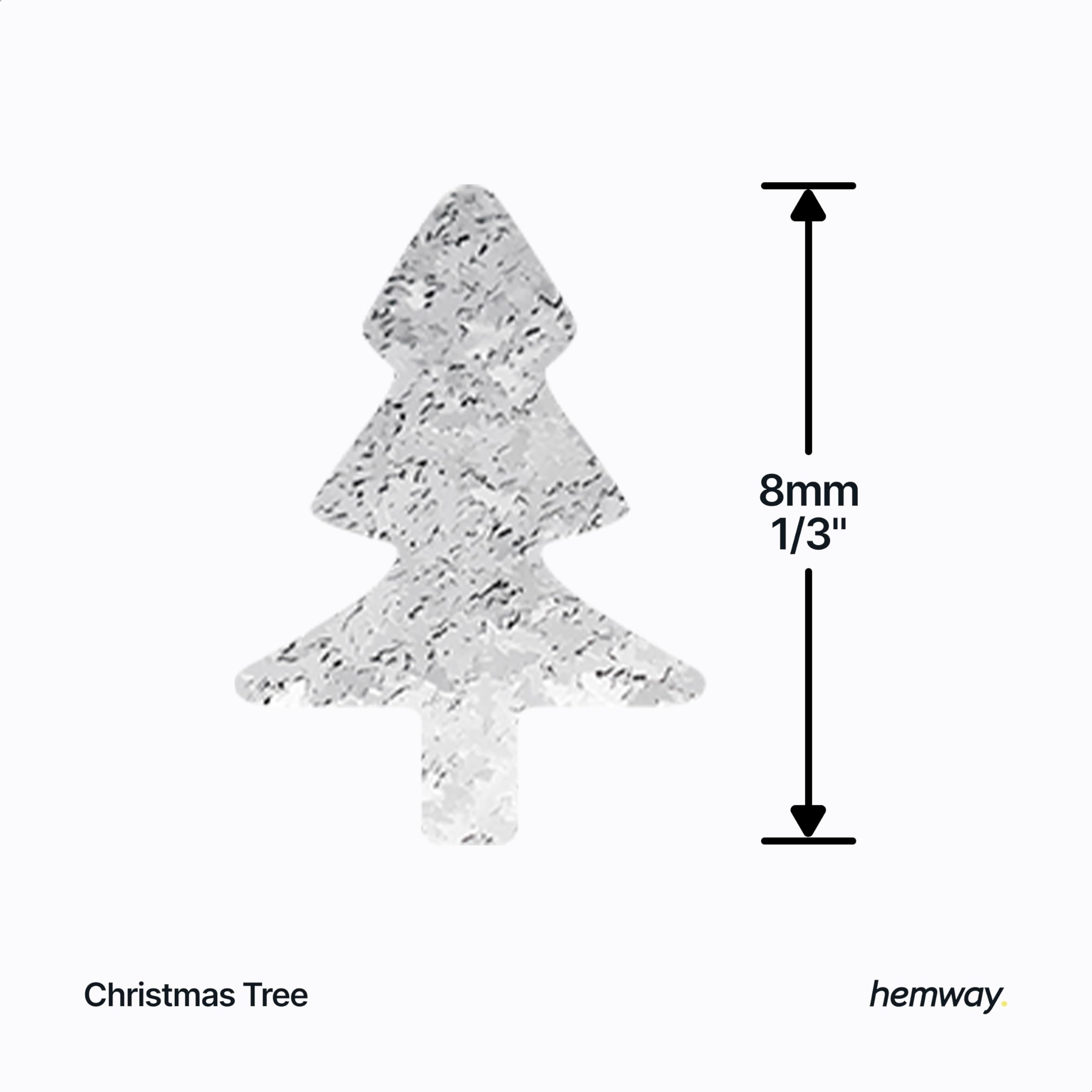 Hemway Ultra Sparkle Glitter Christmas Tree Shape, 50g, Silver - Image 3