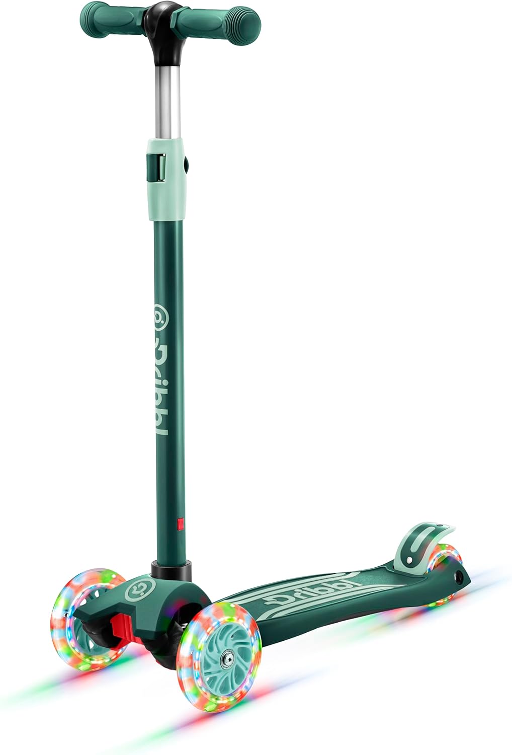 3-wheel kids scooter - lean-to-steer technology, adjustable height handlebar, wide anti-slip deck, scooter for boys & girls ages 3+, child safety approved, support riders up to 165 lbs, aqua