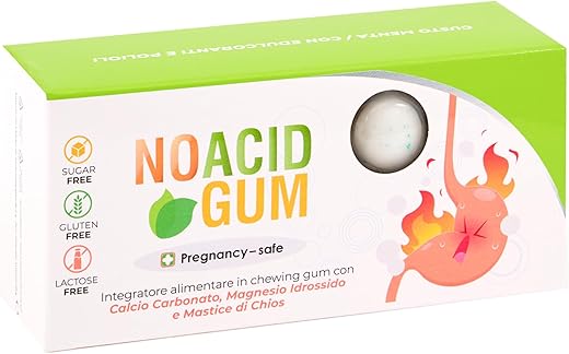 No Acid Gum - Integratore alimentare in chewing gum per Acidità di...