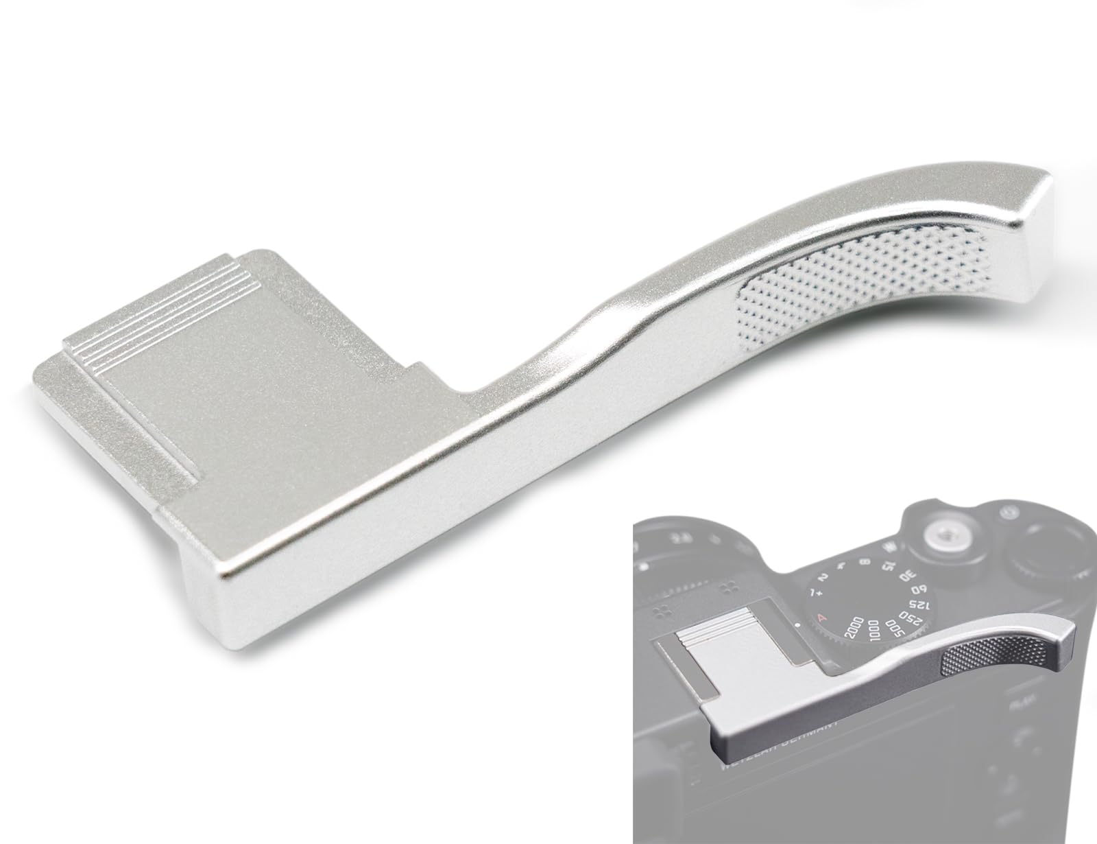 Iborrys Metal Thumb Up Grip for Leica D-LUX8 DLUX8 Camera, Hot Shoe Thumb Rest Support Grip ，Exclusive Vintage Anti-Slip Pattern, Enhance The camera's