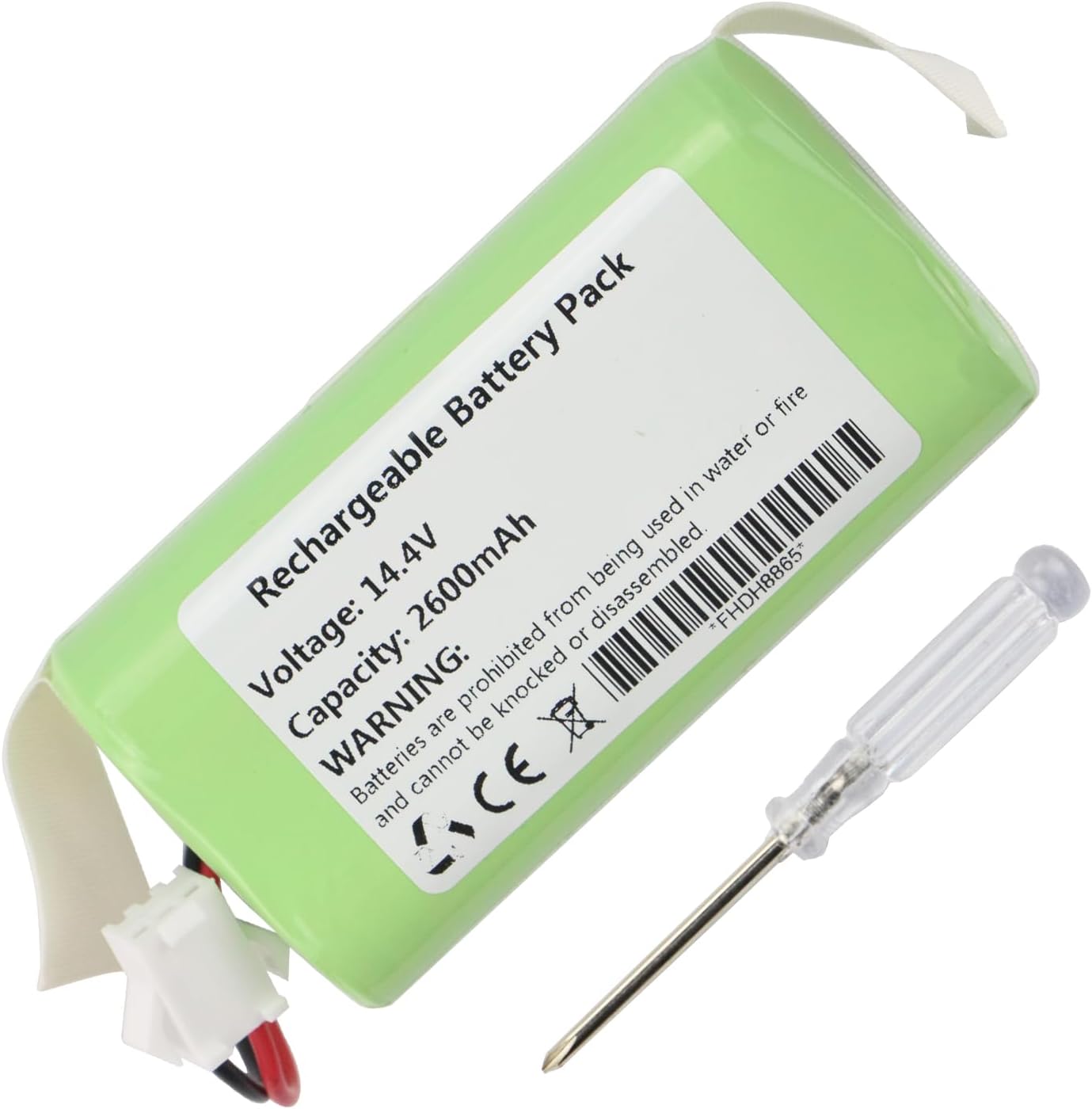 Batteria di ricambio, 2600 mAh/37.44 Wh, compatibile con ZACO V3, V40
