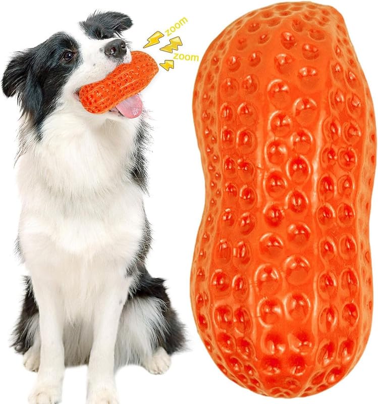PSK PET MART Peanut Shape Dog Toys Teeth-Cleaning Squeak Dog Chew Toy, Durable for Medium Dogs, Large & Small Breeds - Puppy Teething Chew Dog Toy (B0CND7WVH6) Amazon Price History, Amazon Price Tracker
