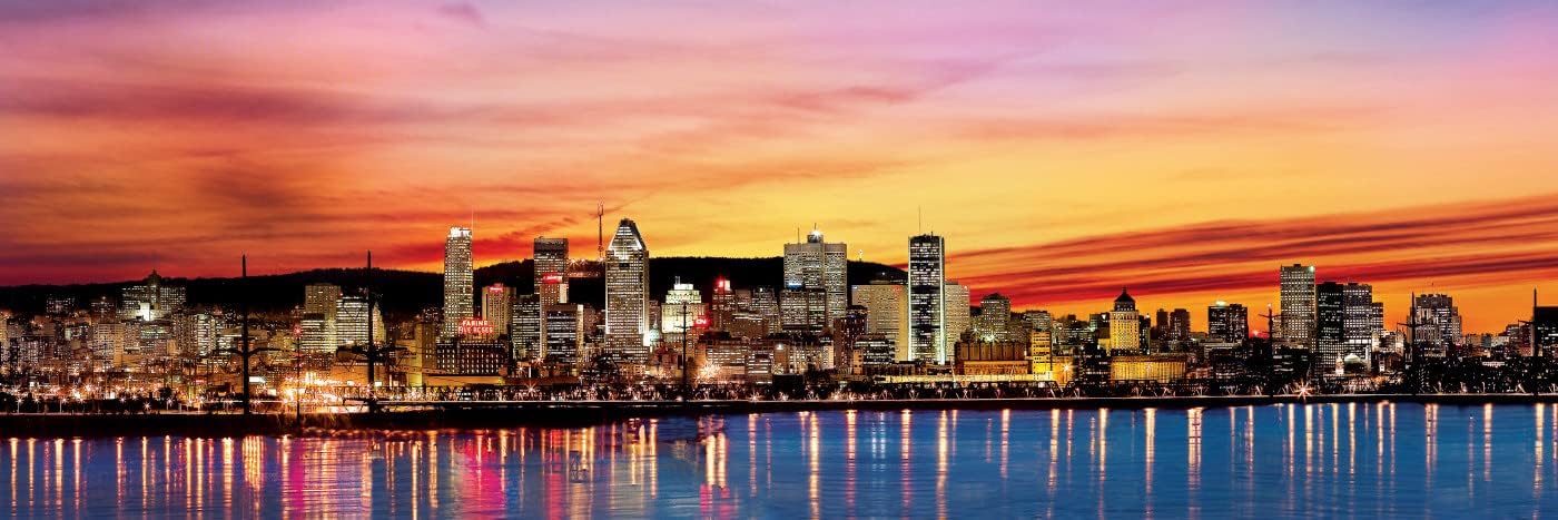 MasterPieces - 1000 Piece Jigsaw Puzzle, Montreal Skyline Panoramic, Fun for Adults, Family, Kids 13" x39