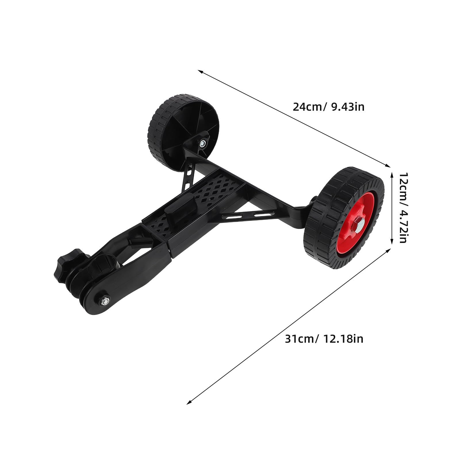 POPETPOP Rueda Auxiliar Negra para Cortacésped Material de Acero Inoxidable y Plástico, Adaptable a Varios Terrenos y Ahorro de Trabajo para Jardines y Senderos