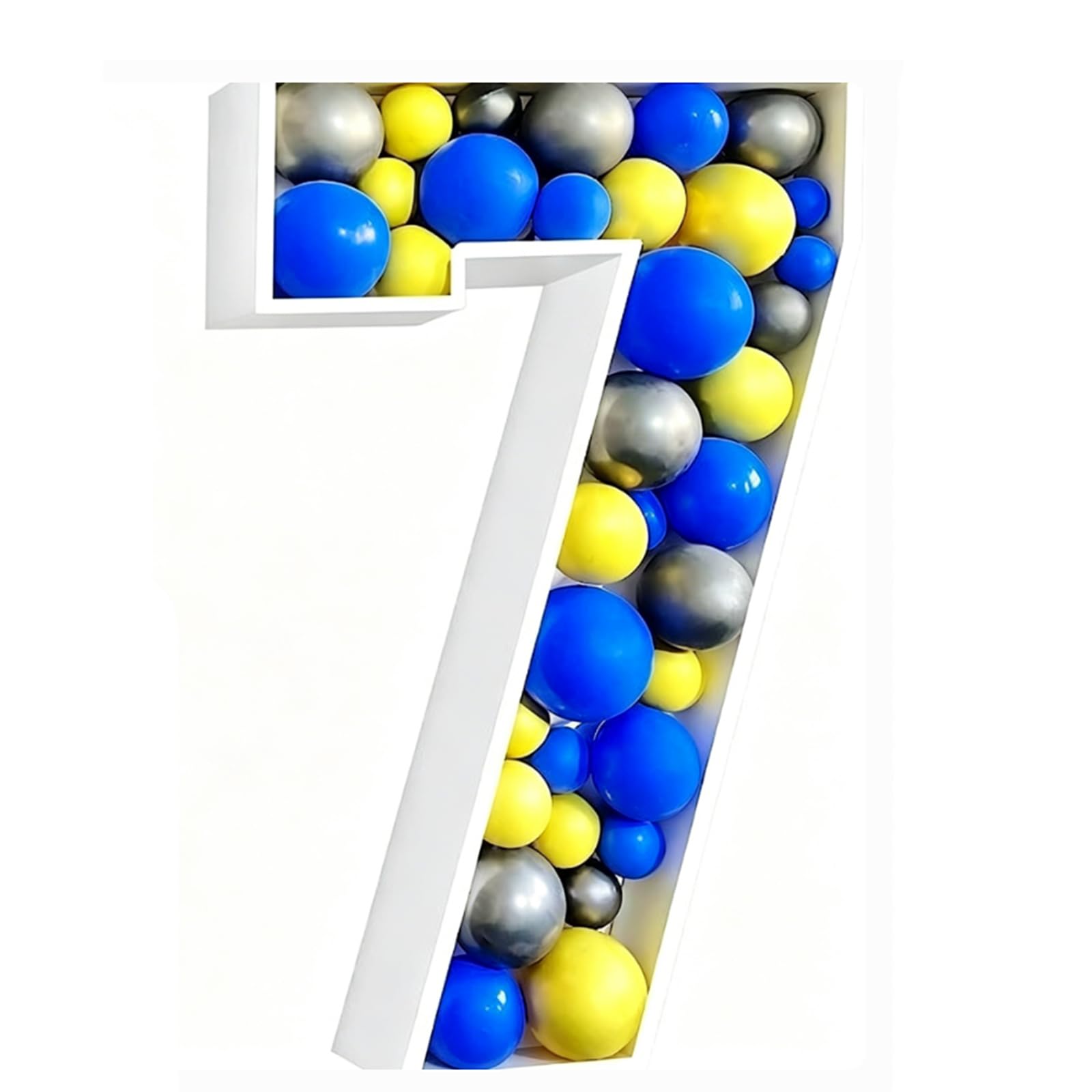 DIY Festzelt-Zahlen-Set, 120 cm Zahlenballon-Mosaik-Vorlage, Mosaik-Ballonrahmen für Party, Geburtstag, Hochzeit