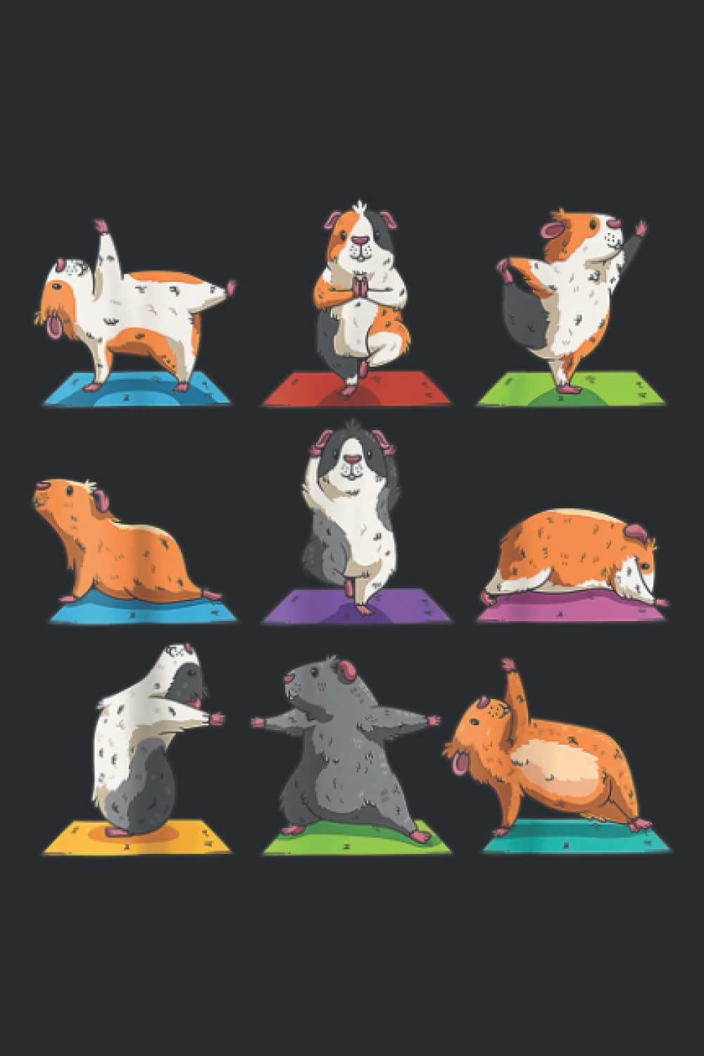 Guinea Pig Meditation Zen Fitness Yoga Guinea Pig: Lined Journal & Diary for Writing & Notes for Girls and Women, Memo Diary Subject Notebooks Planner, 6"x9"
