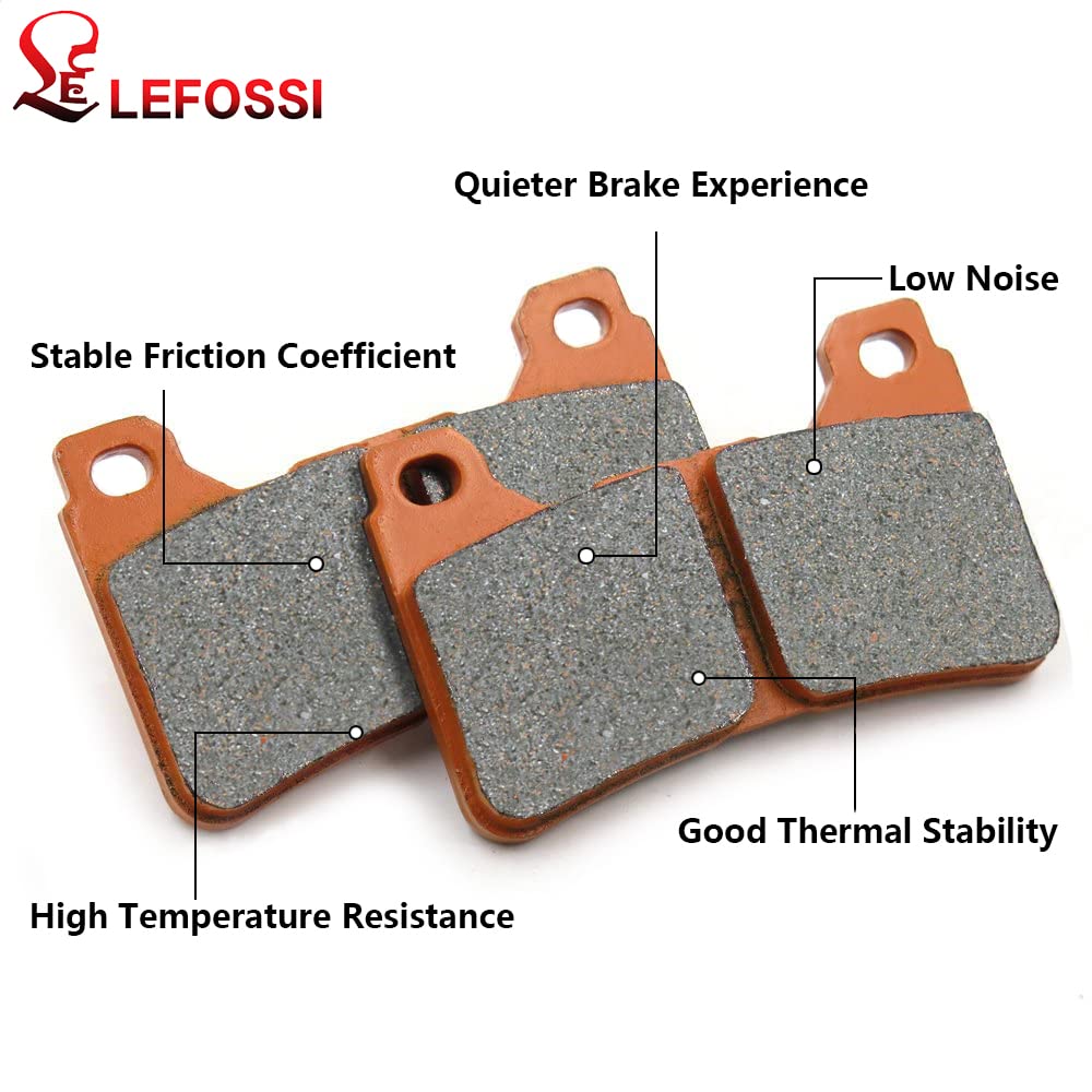 Motocicleta fibra de carbono Pastillas de Freno Delantero para Compatible con Honda CBR 600 RR RA (2005-2016) CBR 1000 RR RA (2004-2016) FA390FF