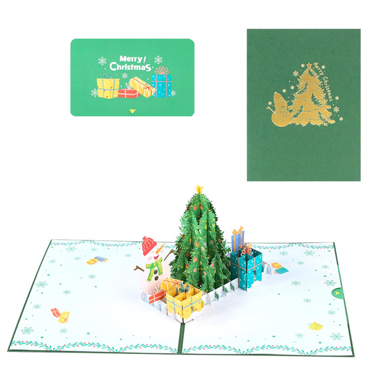 Tsophreniq Christmas Blessing Card Set 3D Greeting Cards with Message & Envelope Festive Decorations Christmas Celebration Invitation Cards