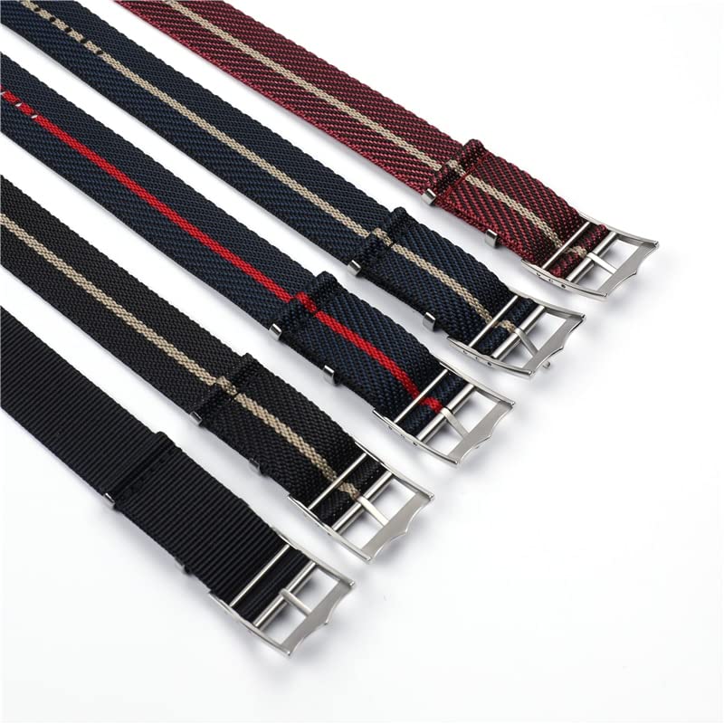 20 mm, 22 mm, di alta qualità, Nato Zulu, cinturino di ricambio per cinturino regolabile Tudor, fibbia ad ardiglione (colore 3 bracciale, dimensioni: 20 mm)