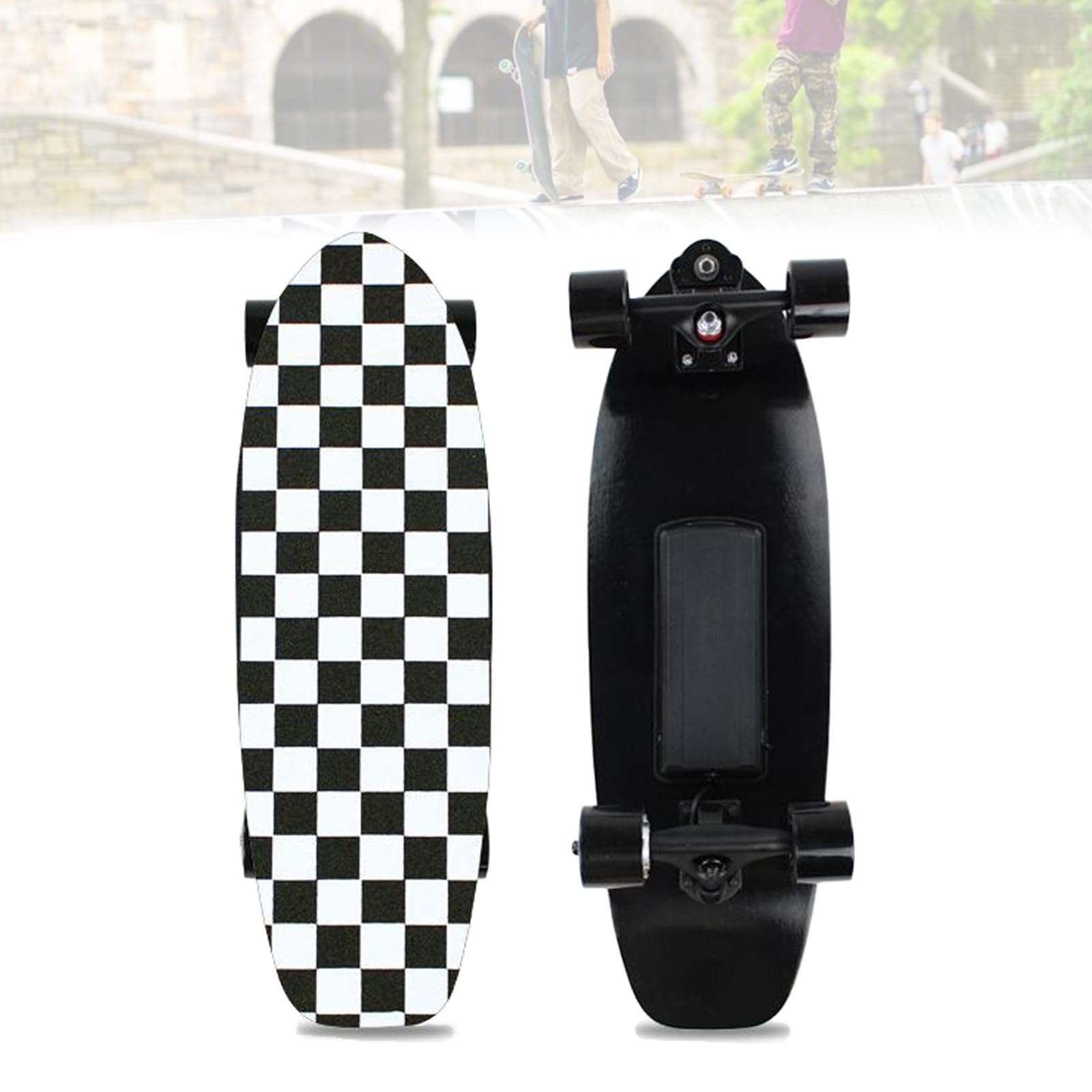 Skateboard éLectrique avec TéLéCommande,Vitesse De Pointe De 64 Km/H,Longboard éLectrique 4 Vitesses,pour Les Adultes Et Les Adolescents DéButants 1-Block(16km)