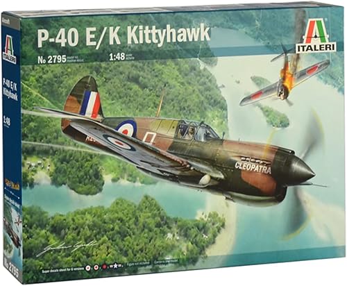 Italeri 2795S P-40EK Kittyhawk Edificio, fabricación de modelos de soporte, manualidades, afición, pegado, kit de plástico, sin barnizar