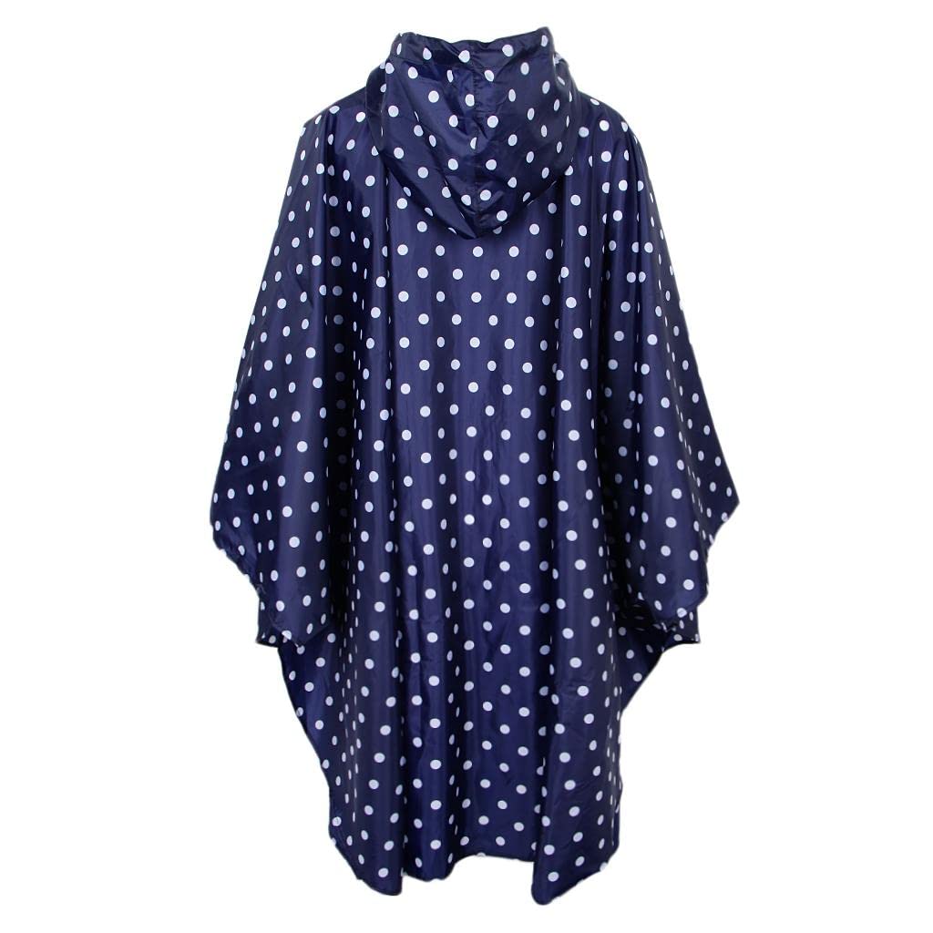 Women'S Lightweight Waterproof Outdoor Raincoat Portable Poncho Blue Dot Raincourt|Rain Coat|Rain Coat Cum Sweater|Wild Craft Rain Coat|Rain Coat For Rider-image-36