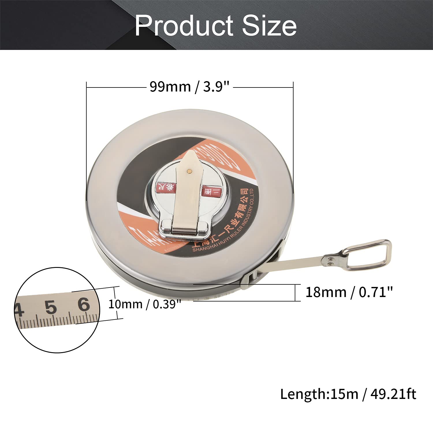 Amazon | Utoolmart 巻き尺 コンベックス 巻尺 15m 1本 ロックタイプ